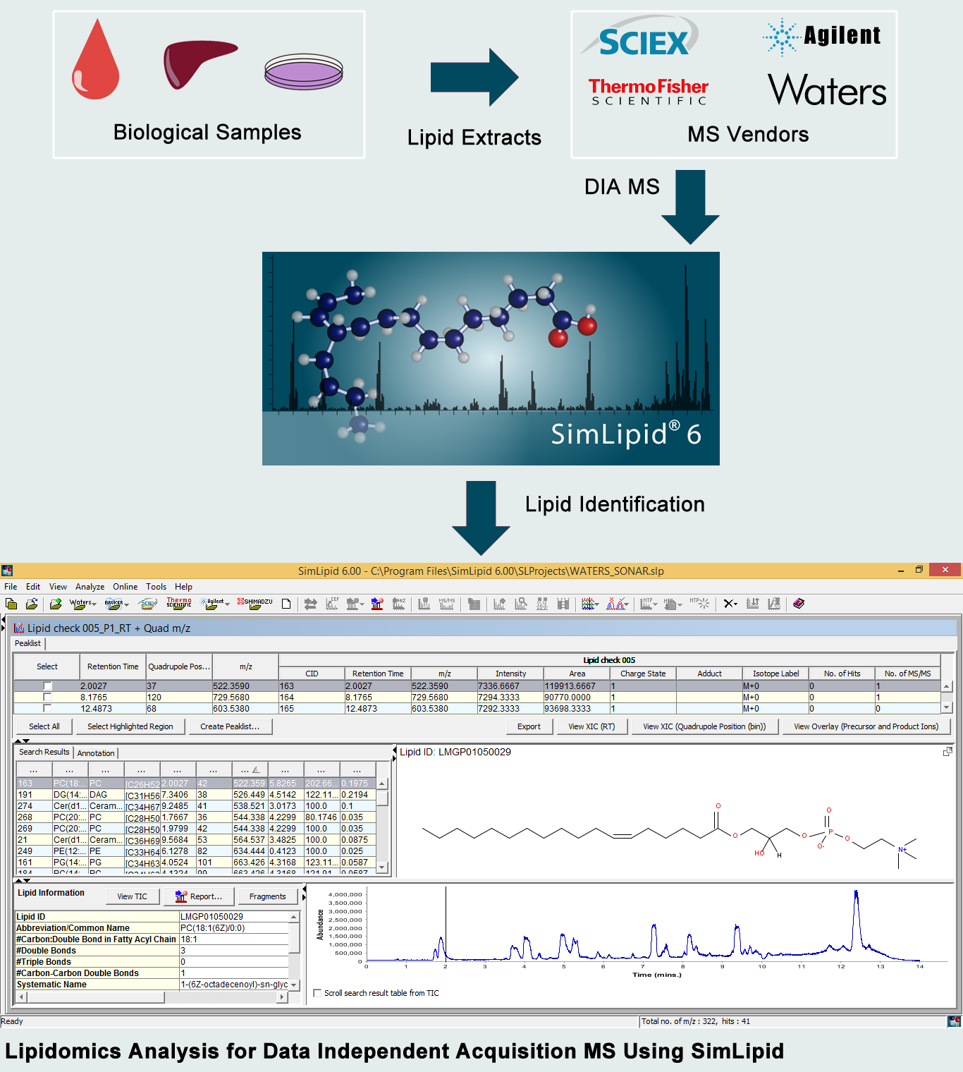 Lipidomics Analysis for Data Independent Acquisition MS Using SimLipid